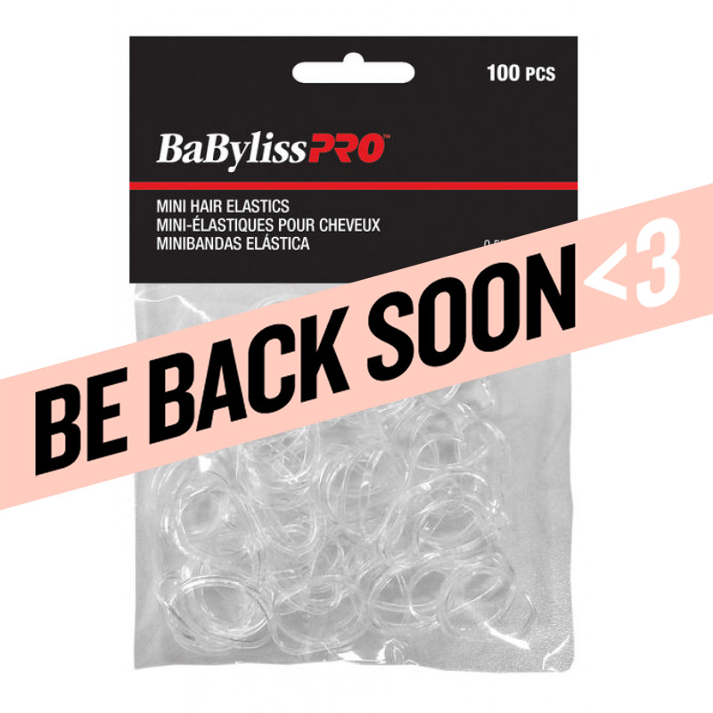 babylisspro mini hair elastics clear 100 pcs # besminielasucc