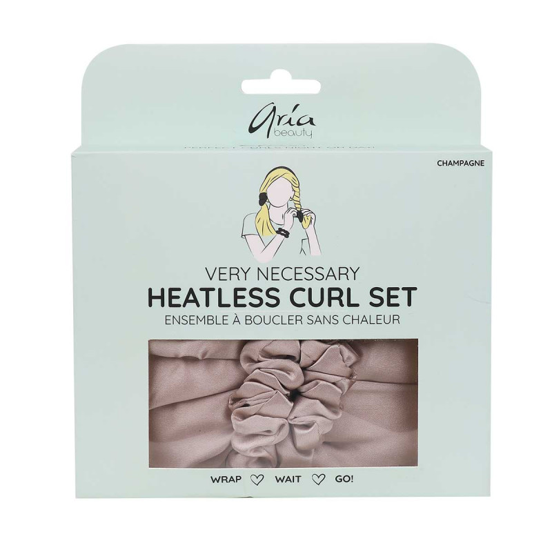 aria very necessary heatless curl set champagne