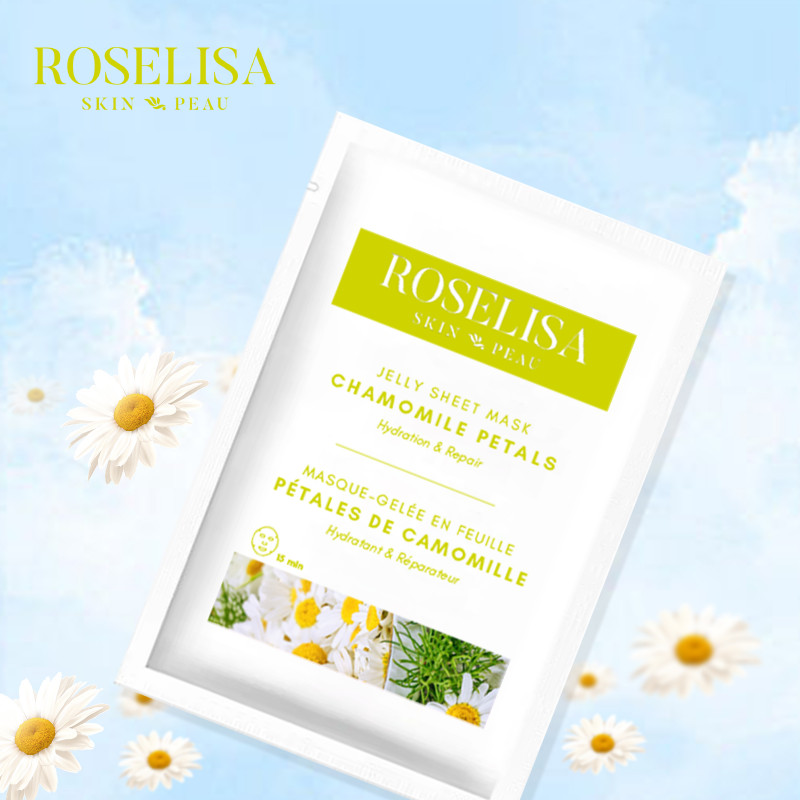 roselisa jelly sheet mask chamomile petals
