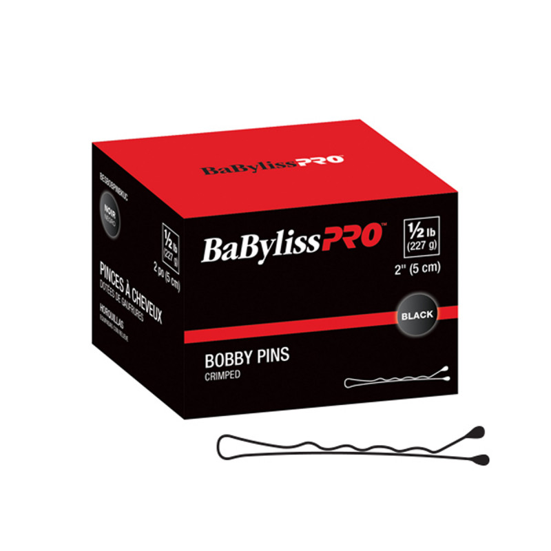 babylisspro bobby pins silver 2” crimped 1/2lb # besbobpinsluc