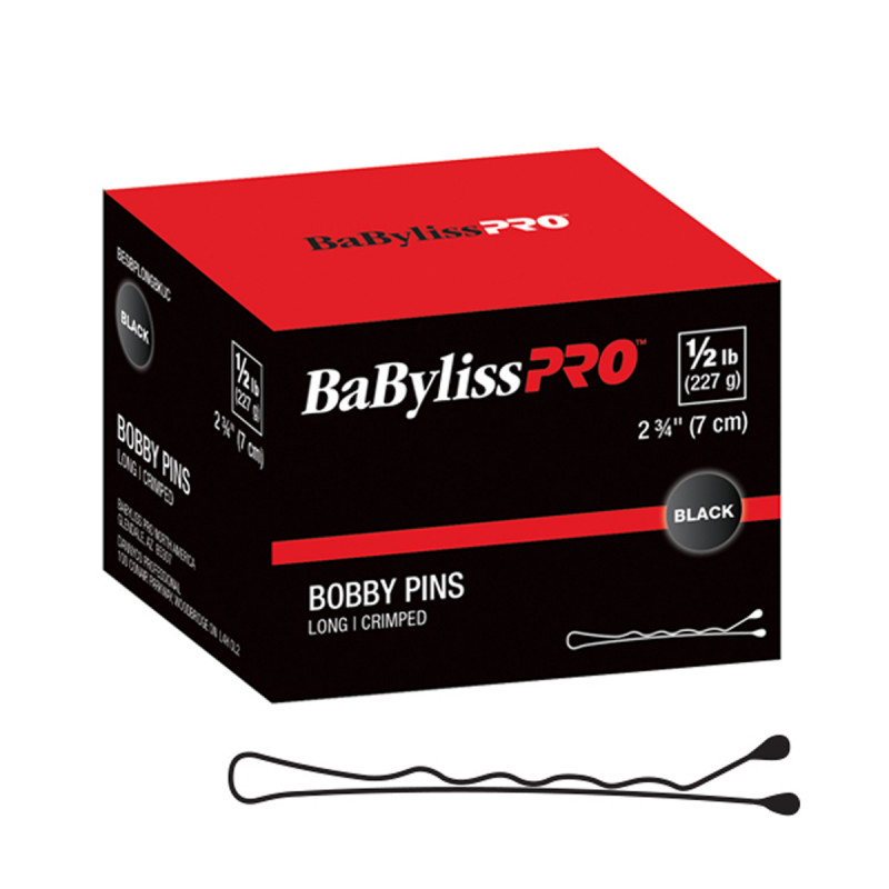 babylisspro bobby pins brown long crimped 2-3/4” # besbplongbrucc