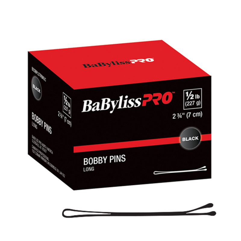 babylisspro bobby pins black flat 2-3/4” 1/2 lb # besbplstrbkucc