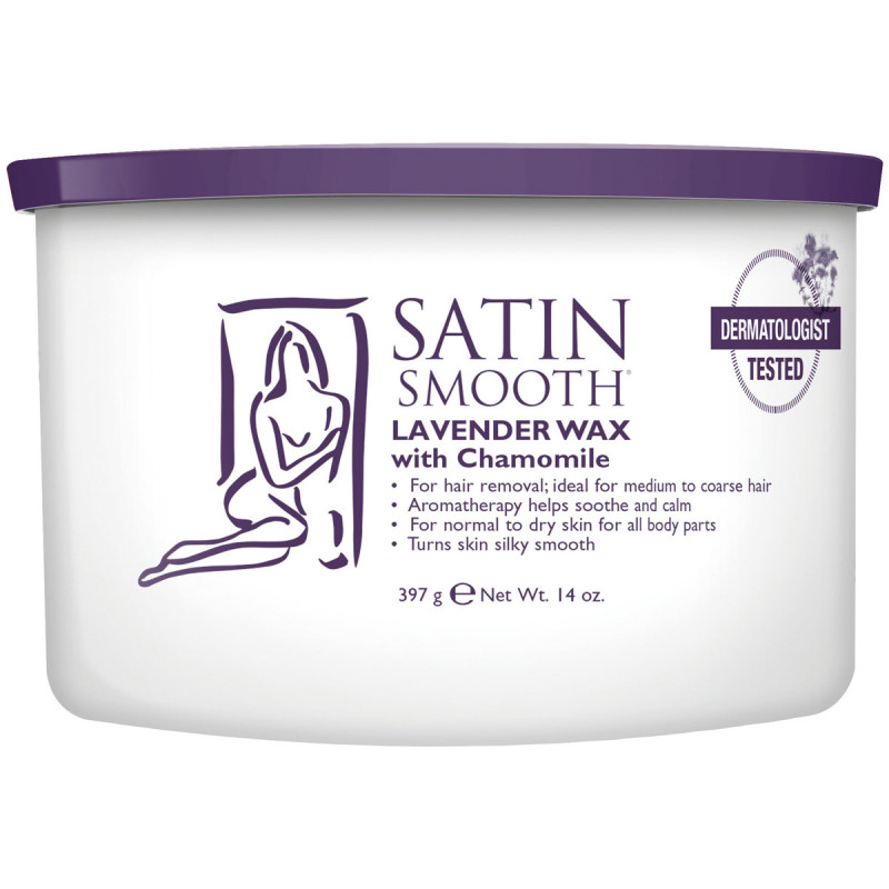 satin smooth lavendar chamomile cream wax 14oz # ssw14lwg