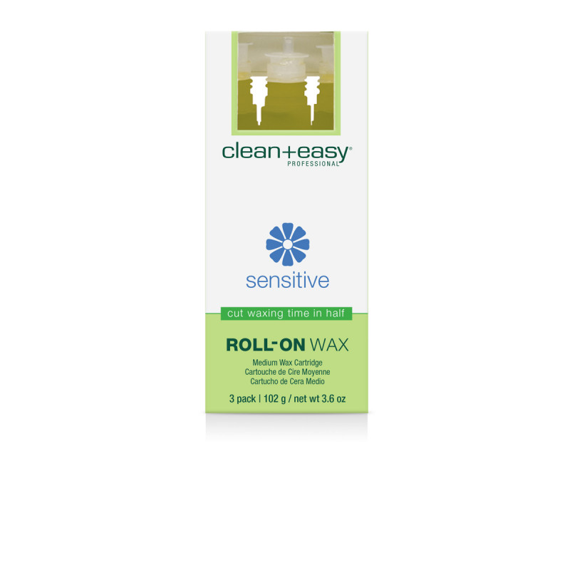 clean & easy medium sensitive wax refill - 3 pack