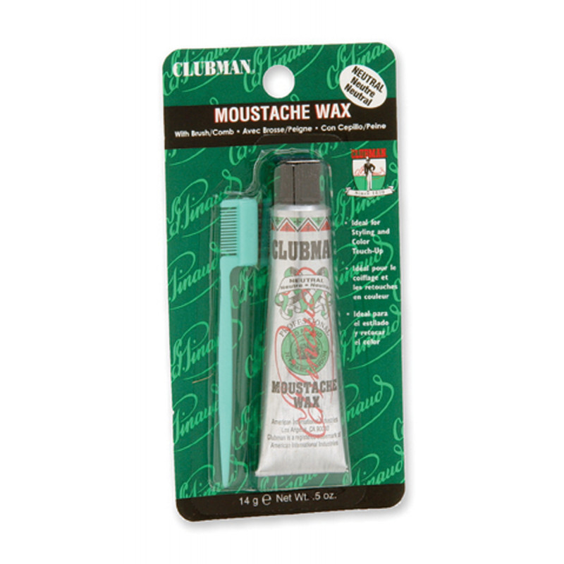 clubman moustache wax neutral .5oz