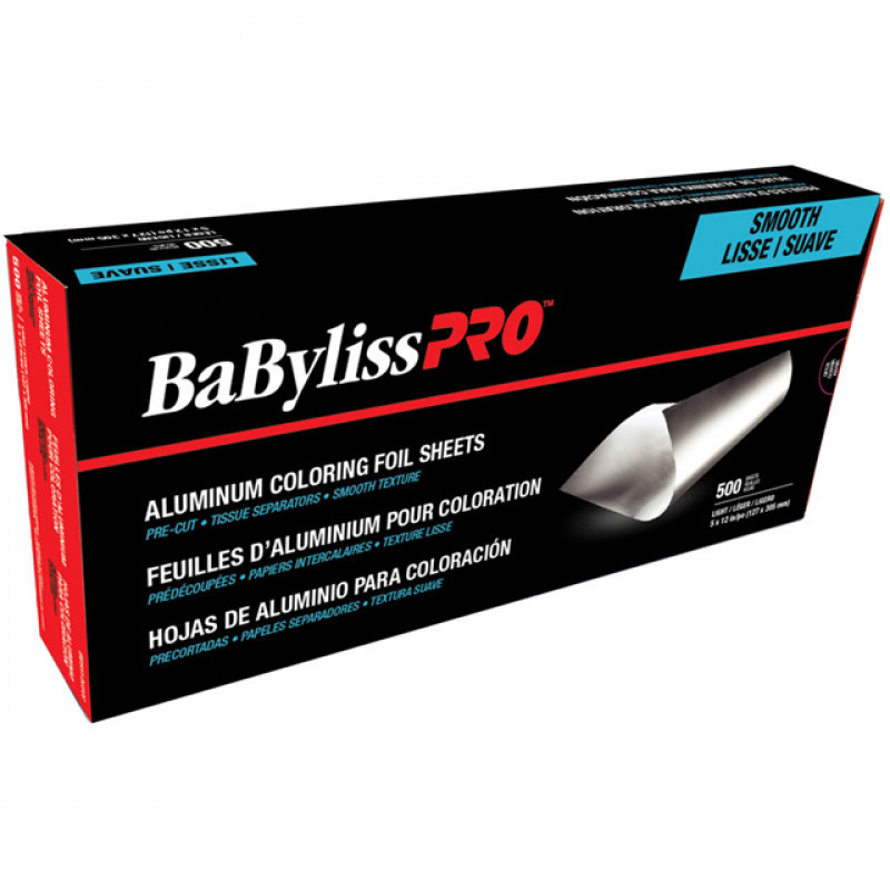 babylisspro smooth-texture pre-cut foil sheets light , 5 x 12 in # bes512lucc