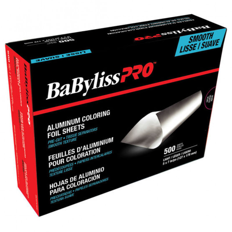 babylisspro smooth-texture pre-cut foil sheets light 5 x 7 # bes57lucc