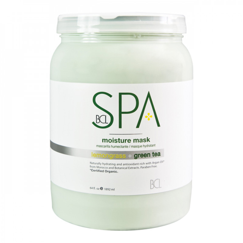 bcl spa moisture mask lemongrass + green tea 64oz