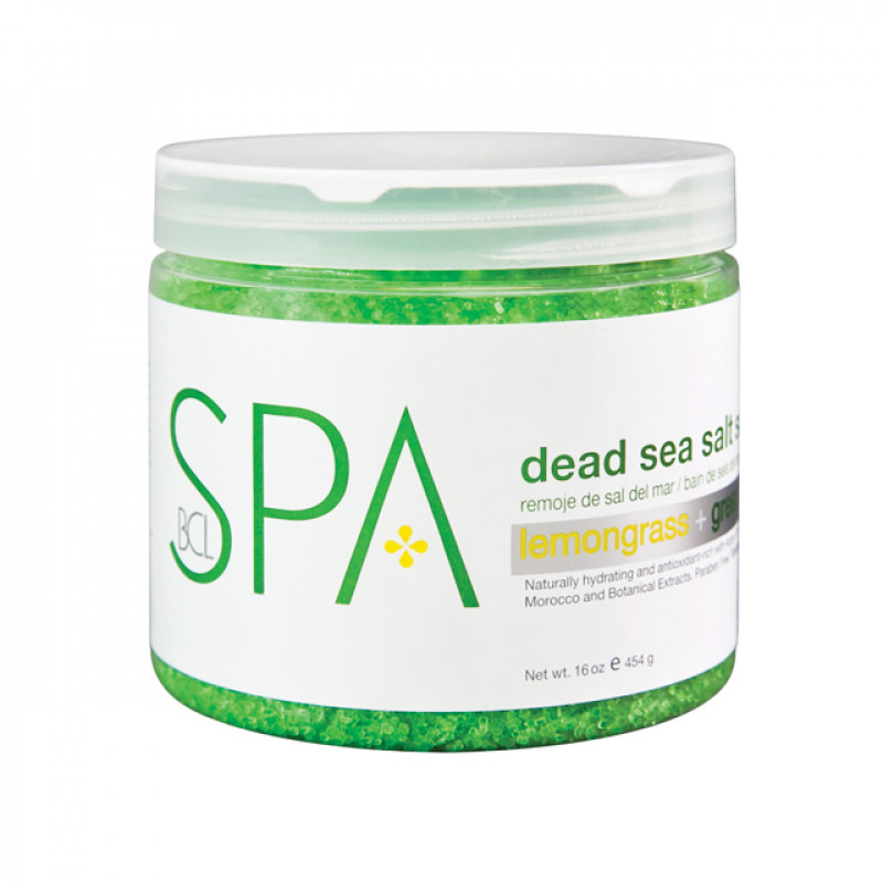 bcl spa dead sea salt soak lemongrass + green tea 16oz