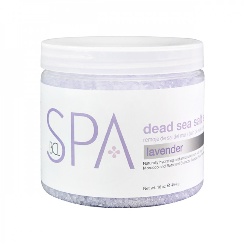 bcl spa dead sea salt soak lavender + mint 16oz