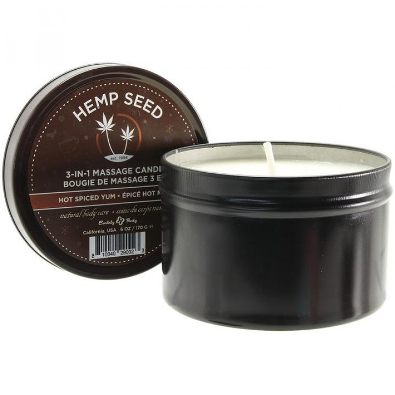 earthly body 3-in-1 massage candle 6oz - hot spiced yum