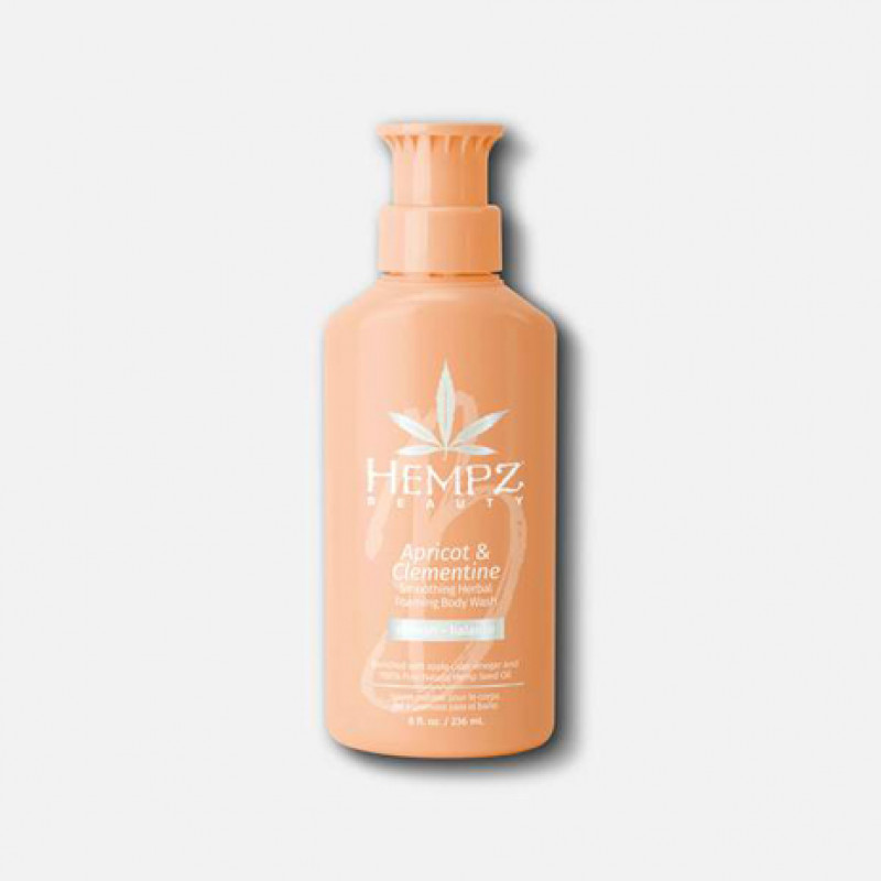   hempz apricot & clementine smoothing herbal foaming body wash 8oz