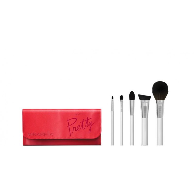 mirabella travel professional makeup brush set