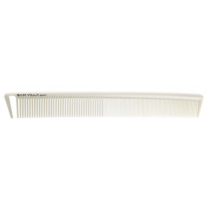 sam villa signature series long cutting comb ivory #30017