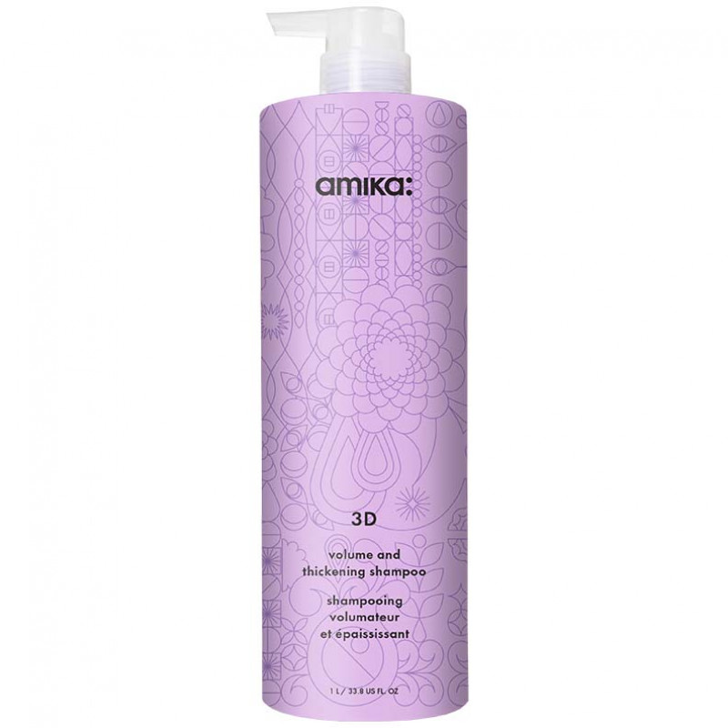 amika: 3d volume & thickening shampoo 1000ml/33.8oz