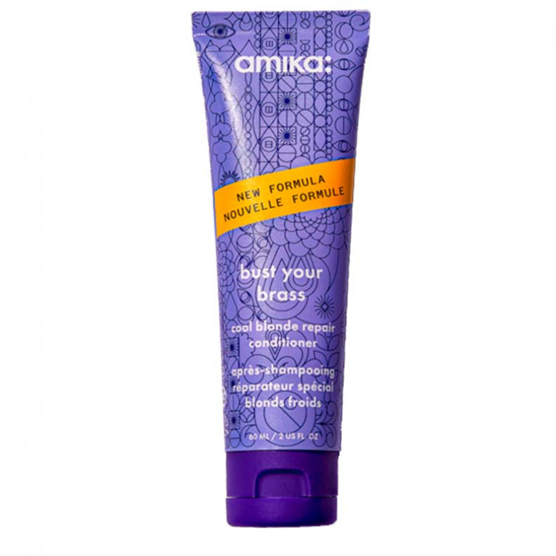 amika: bust your brass cool blonde repair conditioner 60ml/2.03oz - reformulated