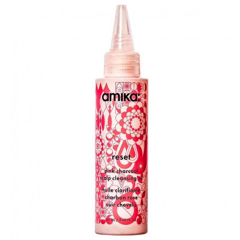 amika: reset pink charcoal scalp cleansing oil 60ml/2oz