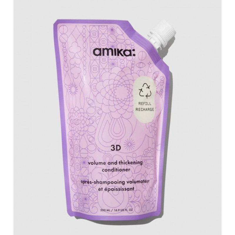 amika: 3d volume and thickening conditioner refill 500ml