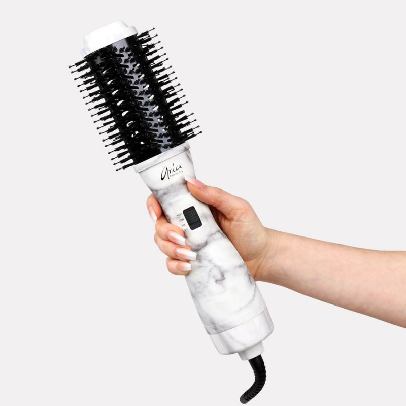 aria compact marble blow brush
