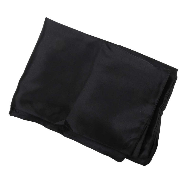 aria satin pillow case black 1pc