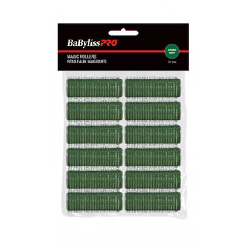 babylisspro self-gripping velcro rollers green 20mm 12 pc # besmagic2c