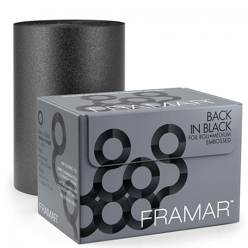 framar back in black medium embossed foil roll 330ft