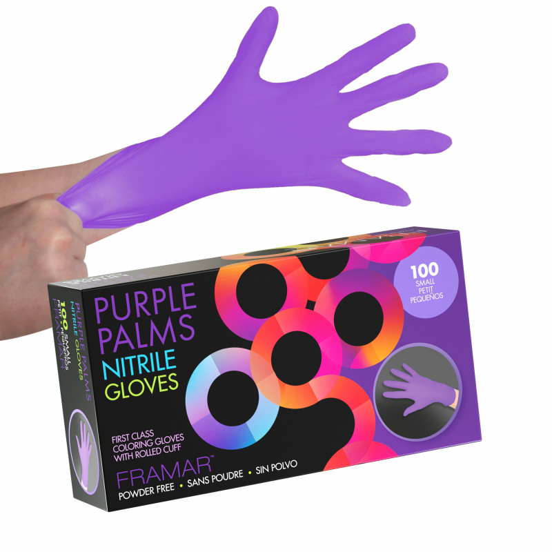 framar purple palms nitrile gloves small 100pk