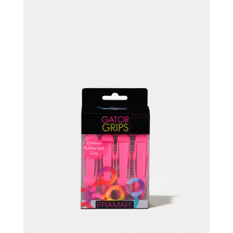 framar gator grip clips - pink 4 piece
