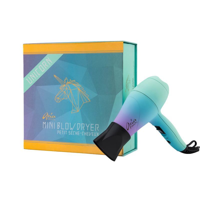 aria unicorn mini blow dryer & hair diffuser