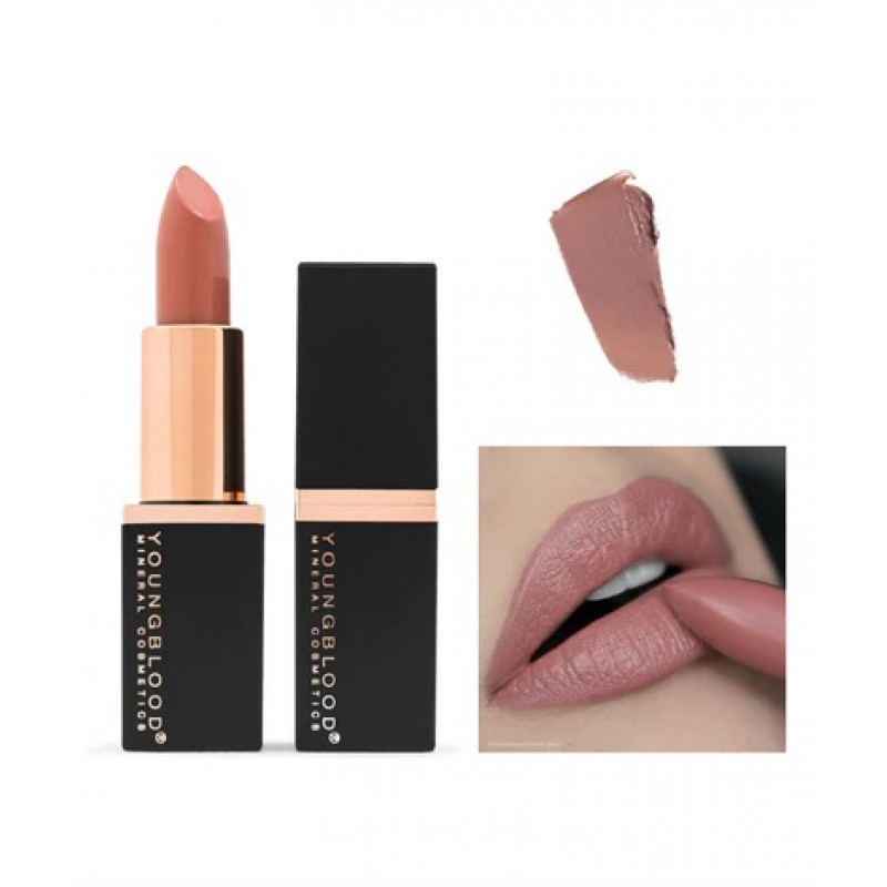 youngblood mineral creme lipstick blushing nude .14 oz